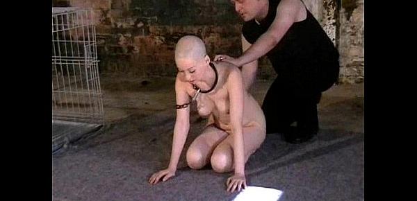  Caged asian slavegirl Kumimonsters tit torment and dungeon slavery of bald japan